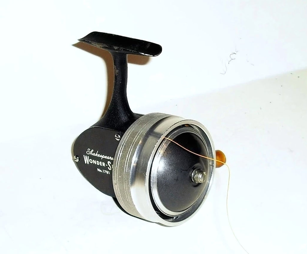 Vintage Shakespeare Wonder-Spin 1781 Model FC Fishing Reel - Rare Black