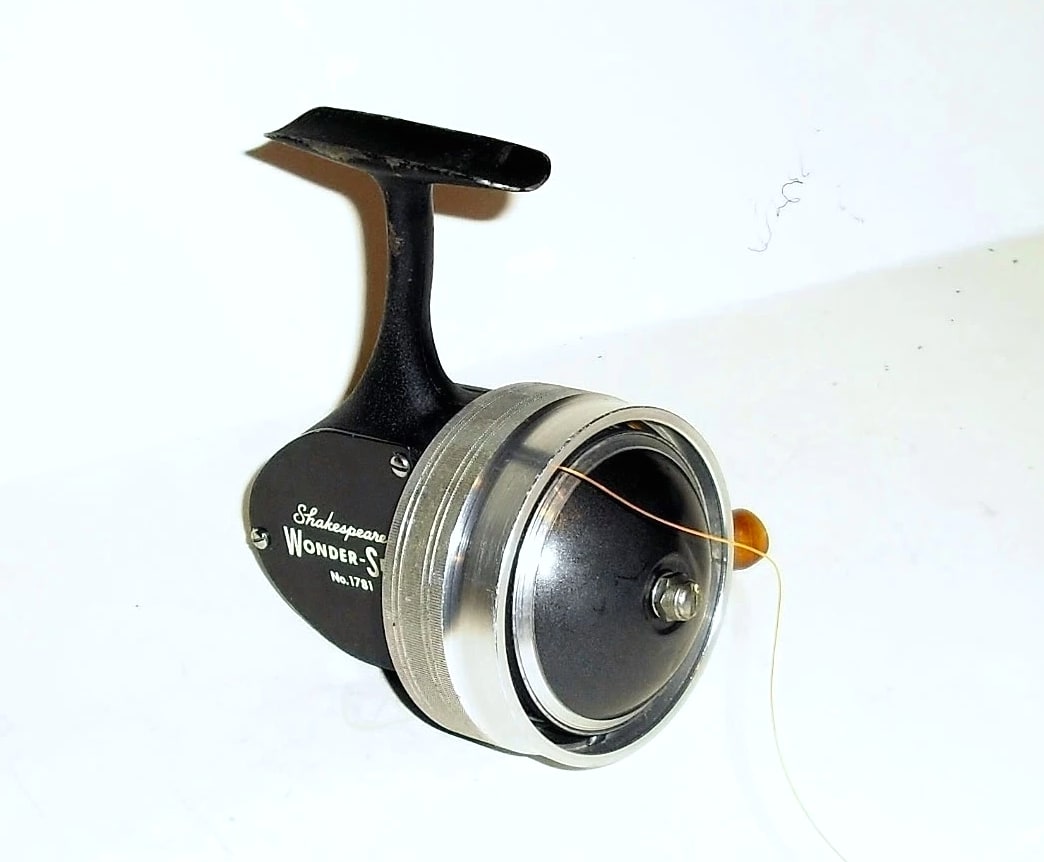 Vintage Shakespeare Wonder-Spin 1781 Model FC Fishing Reel - Rare Black