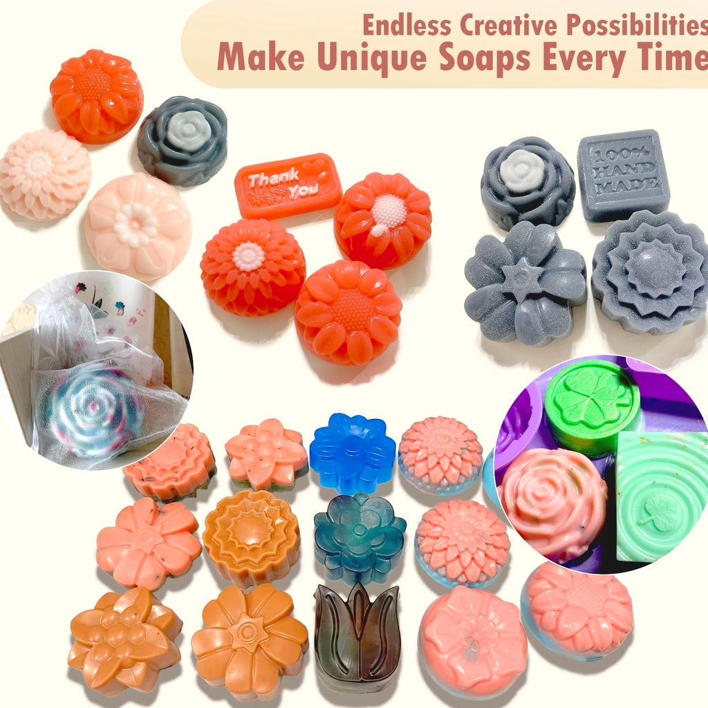 Soap Making Kit for Adults - Melt and Pour Supplies with Shea Butter