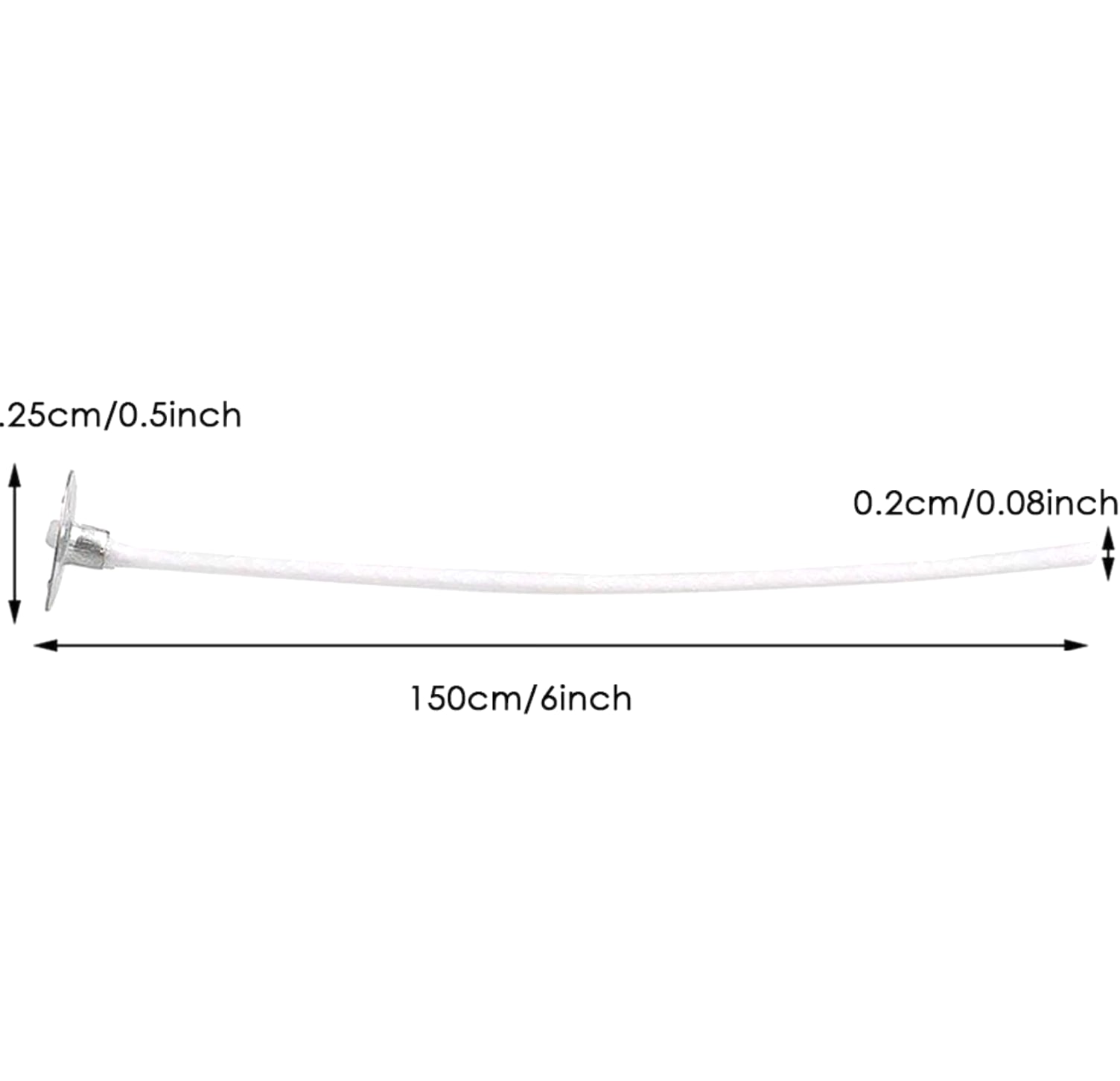 Candle Wicks 6 Inch Cotton Core Candle Making Supplies Pre-Tabbed 100 PCS