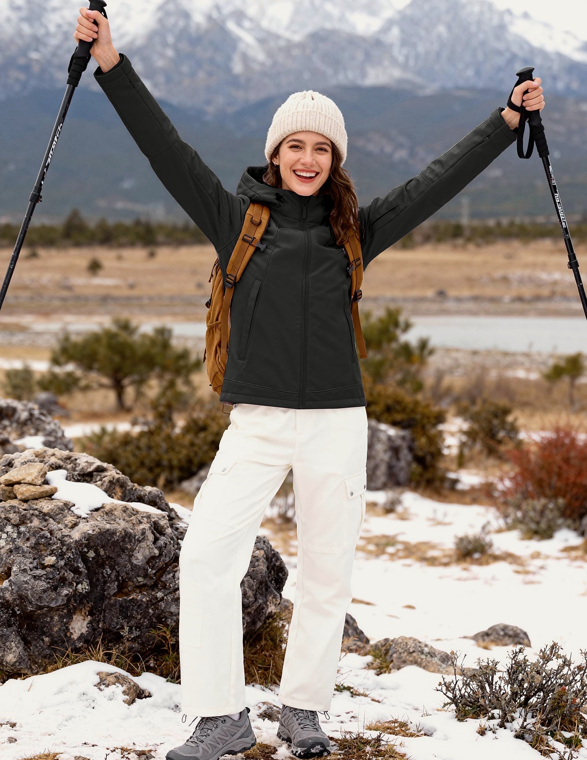 Free Soldier Women's Waterproof Softshell Jacket with Hood