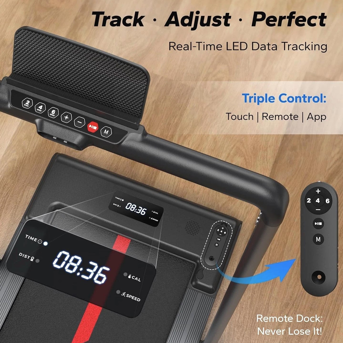 MERACH T05 2-in-1 Folding Walking Pad Small Treadmill for Home 265LBs Capacity