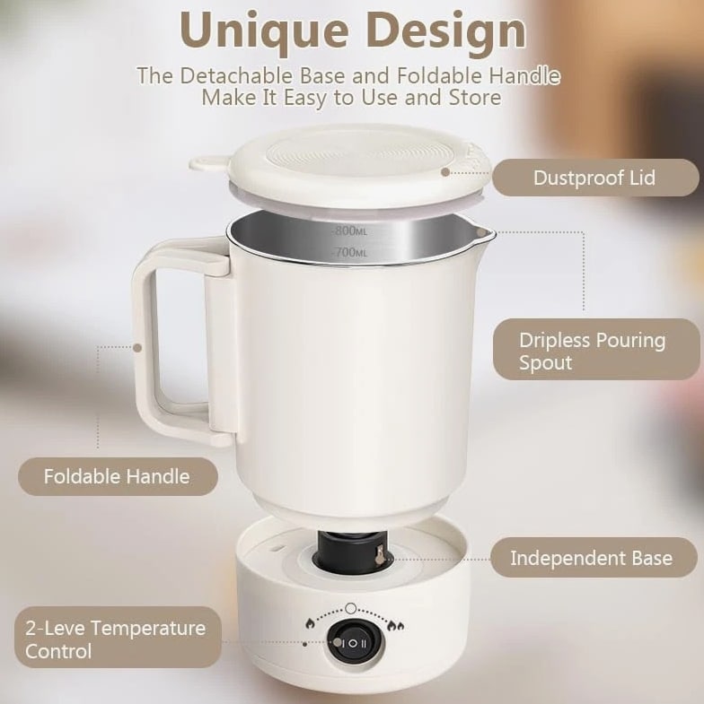 Electric Wax Melting Pot Kit with Thermometer, 800ML Wax Melter for Candle Ma...