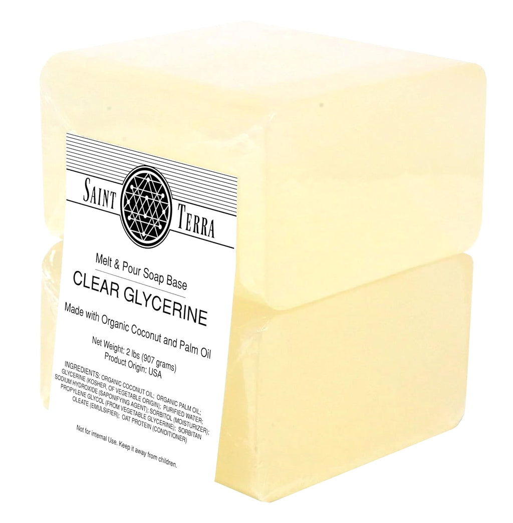 Organic Oil Clear Glycerine Melt & Pour Soap Base - 2 Pounds