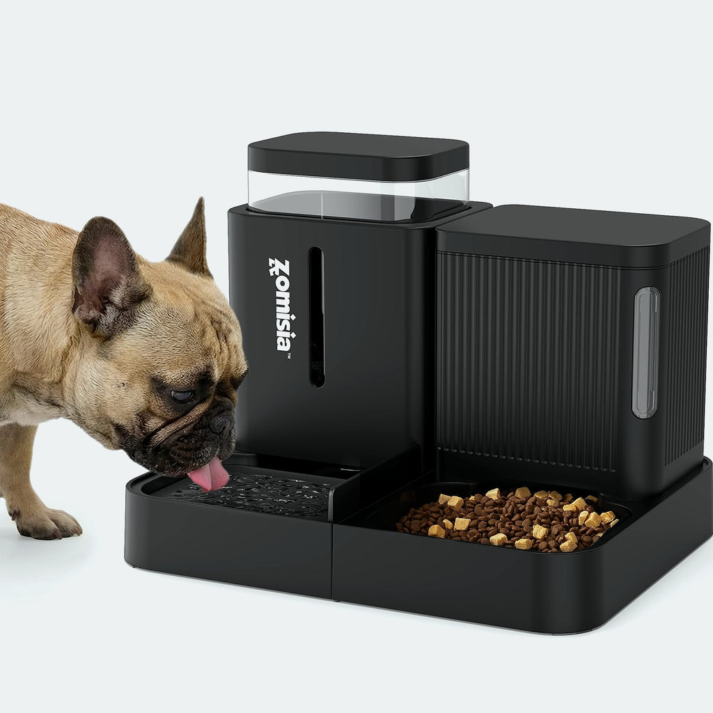 ZOMISIA Automatic Cat Feeder and Water Dispenser Set, 2 in 1