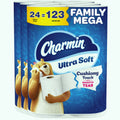 Charmin Ultra Soft Toilet Paper, 24 Family Mega Rolls, 267 Sheets