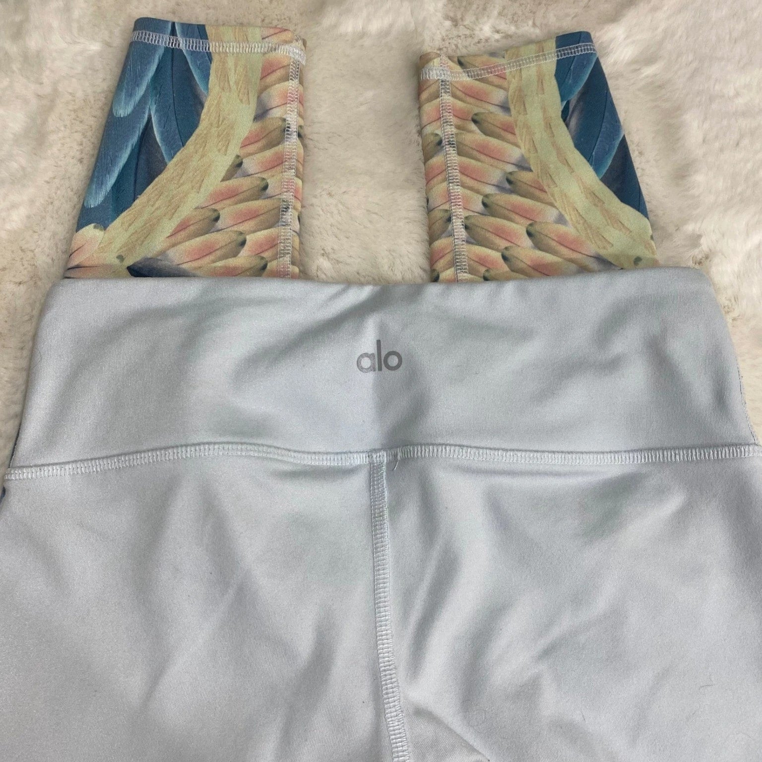 Alo Yoga Gypset Goddess Feather Wing Leggings Athletic Workout Pants Women's XS