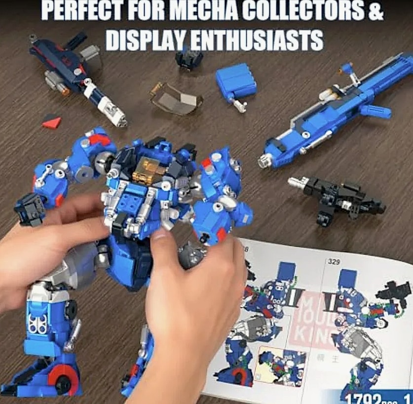 Mould King Mech Building Blocks Robot Model with Weapons