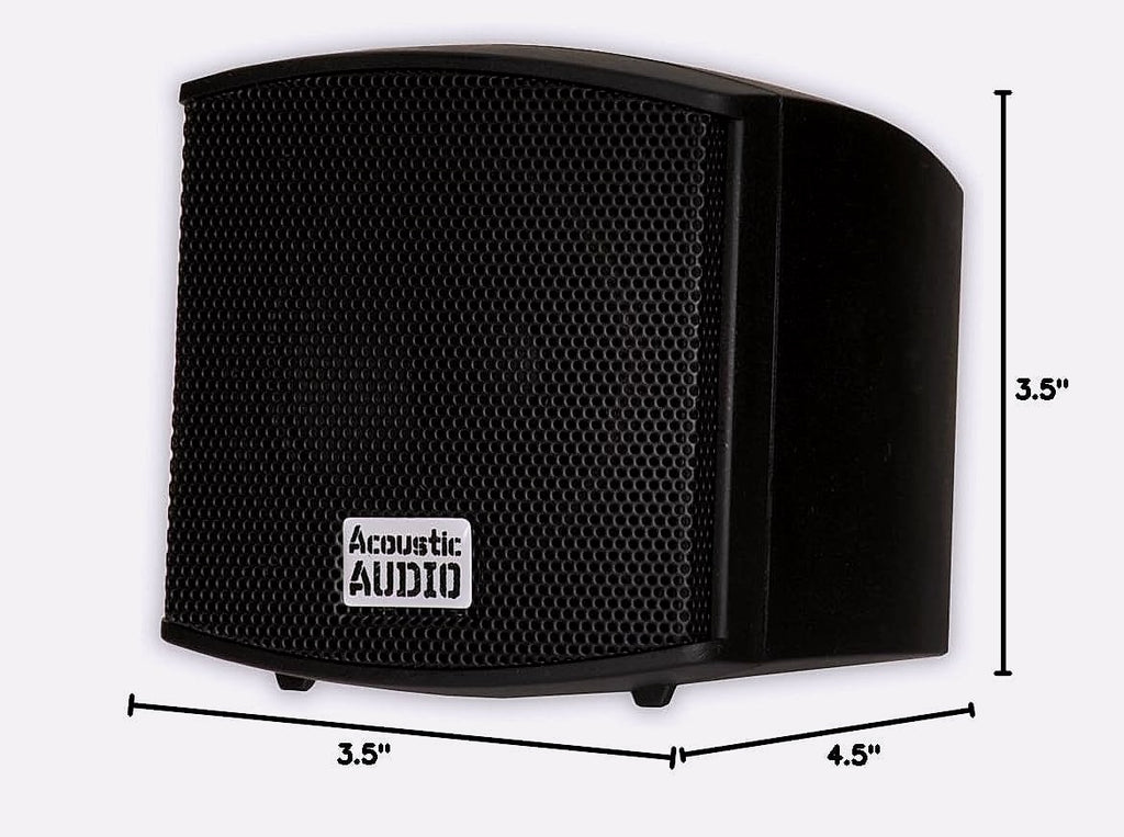Acoustic Audio AA321B Mountable Indoor Speakers Pair Black
