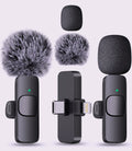 MAYBESTA Wireless Lavalier Microphone 2 Pack for iPhone Android