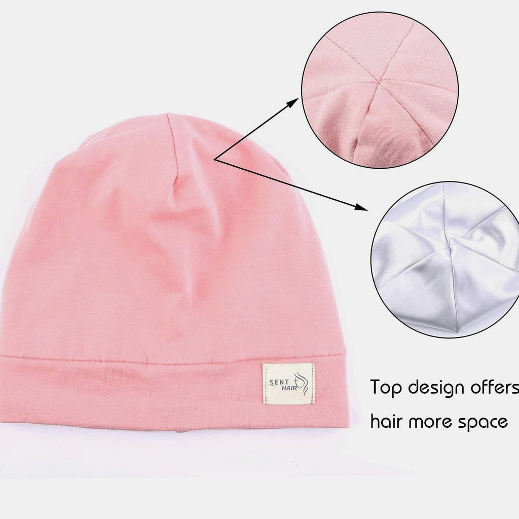 Kids Satin Lined Bonnet Silk Slouchy Beanie for Natural Hair, Adjustable Sleep...