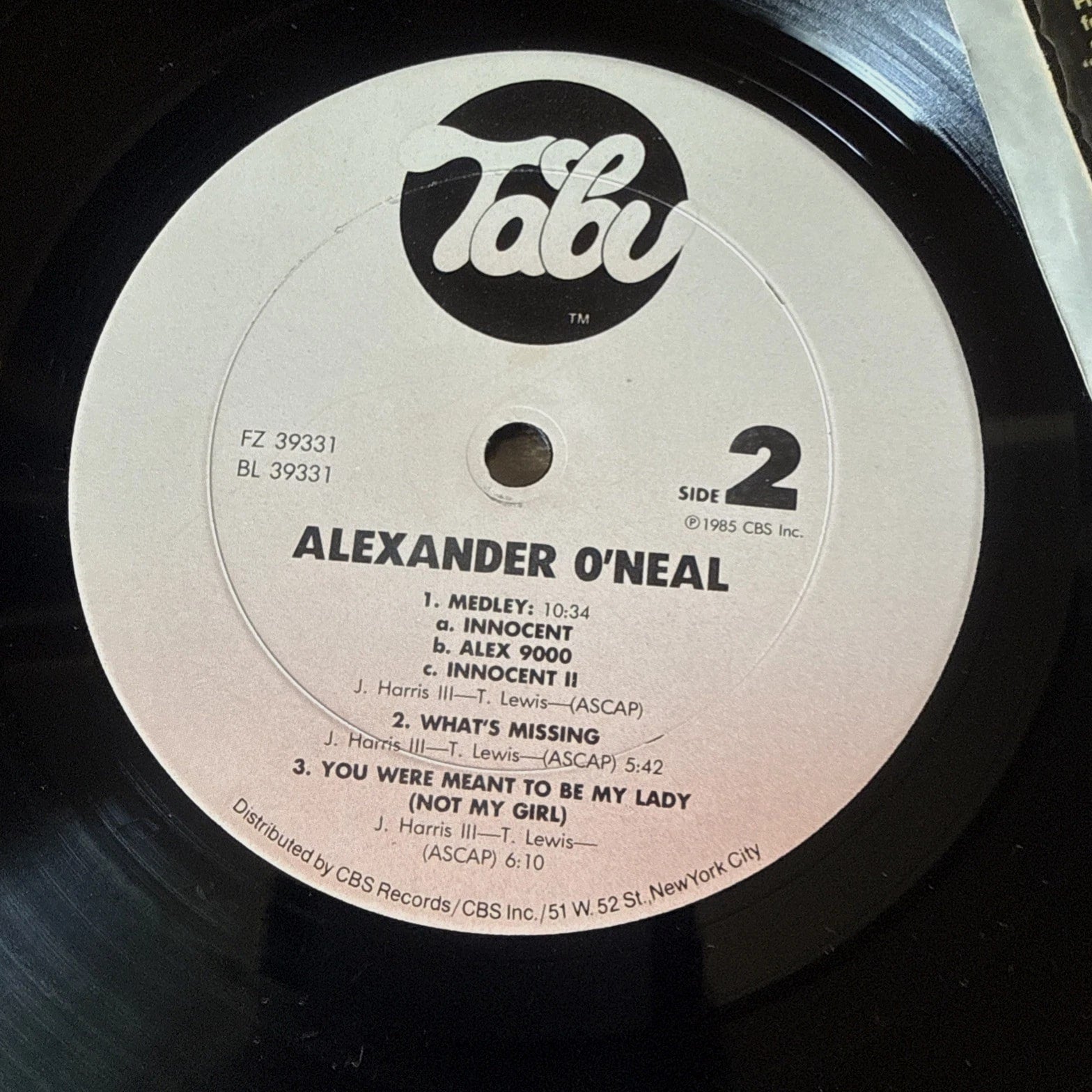 Alexander O'Neal Self-Titled Vinyl 1985 LP RARE 1980s R&B Hype Stick  Shrink VG+