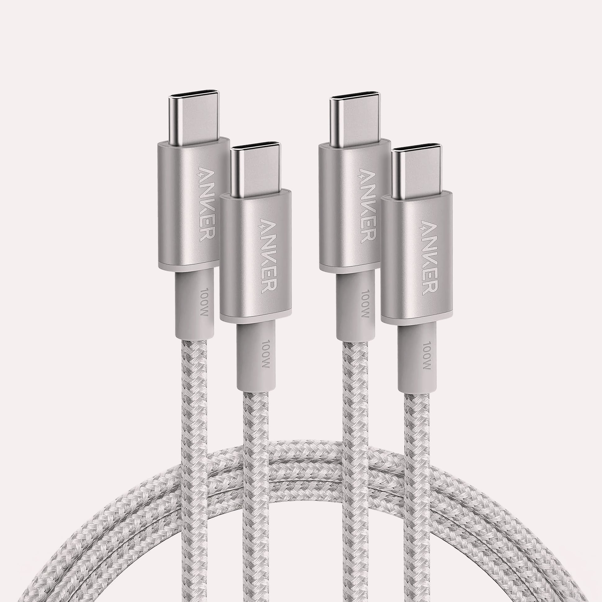 Anker 333 USB-C Cable 2-Pack 6ft, 100W Fast Charging