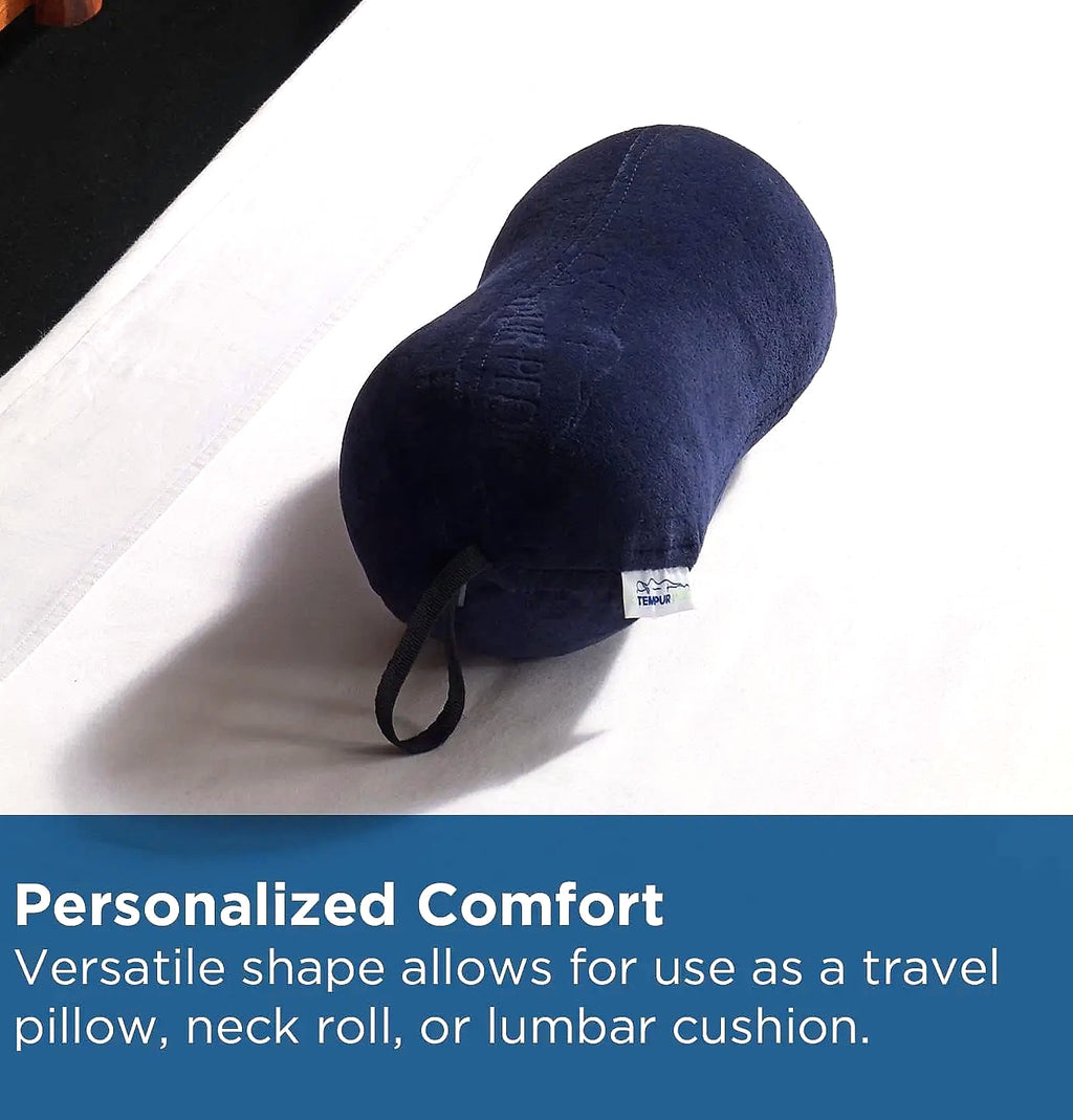 Memory Foam Travel Pillow, Peanut-Shaped Neck and Lumbar Support