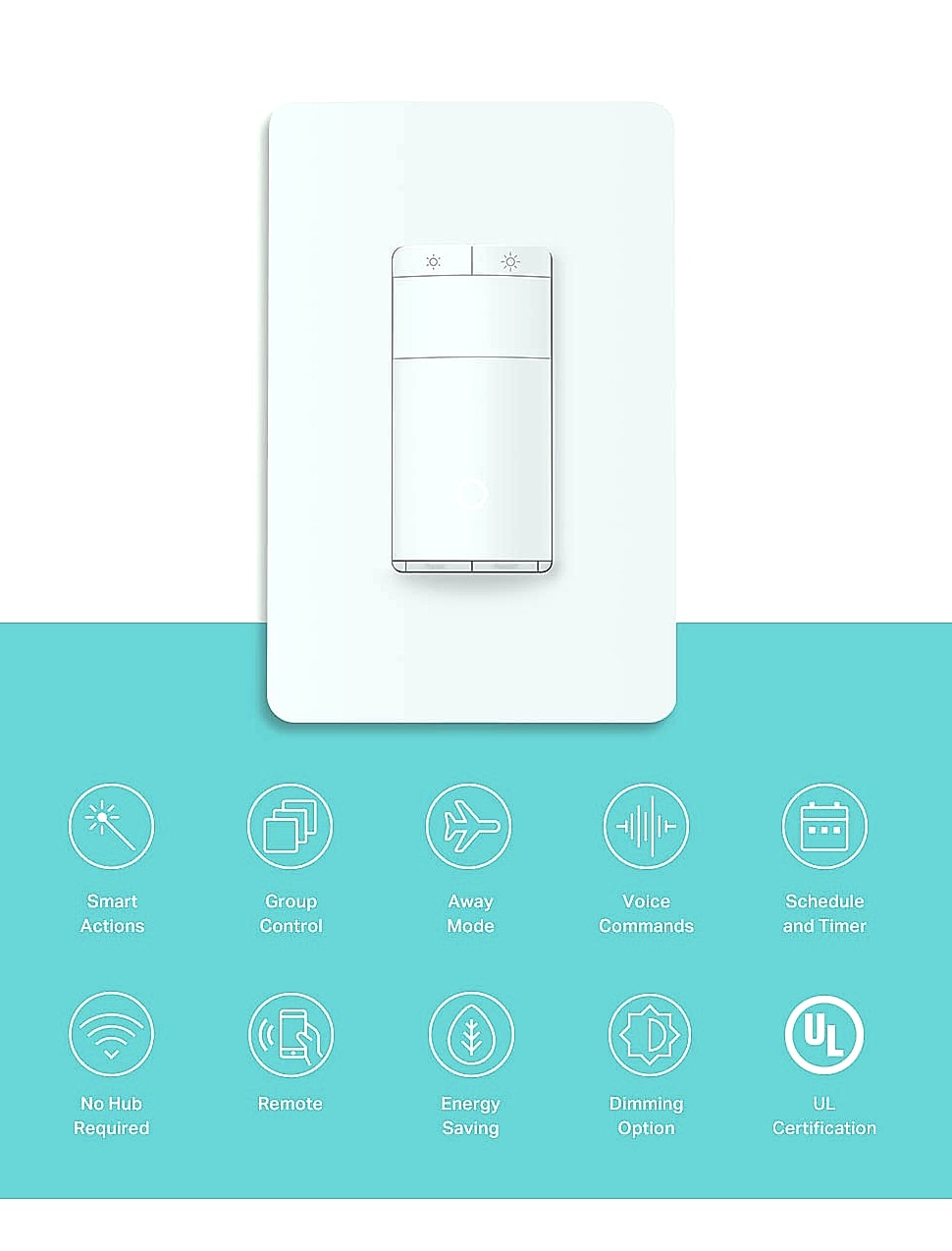 Kasa Smart Motion Sensor Dimmer Switch 2-Pack Wi-Fi