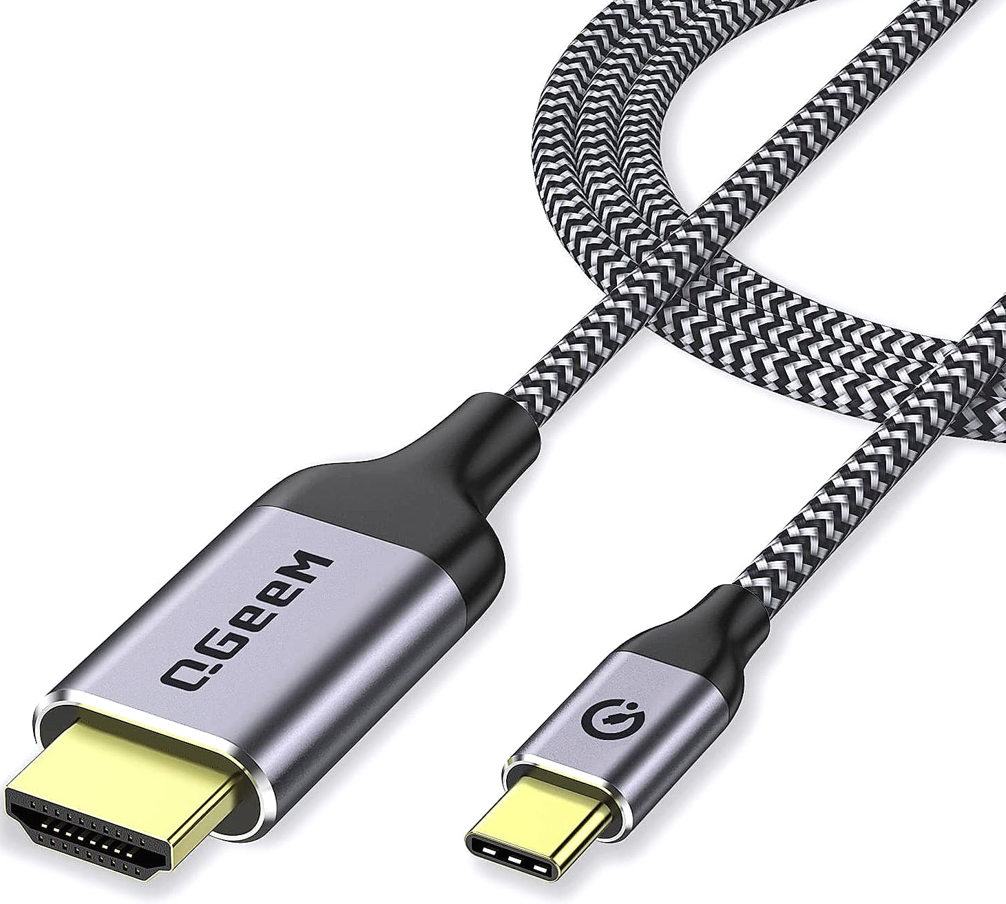 QGeeM USB-C to HDMI Cable 6ft, 4K@60Hz for MacBook, iPad, Galaxy