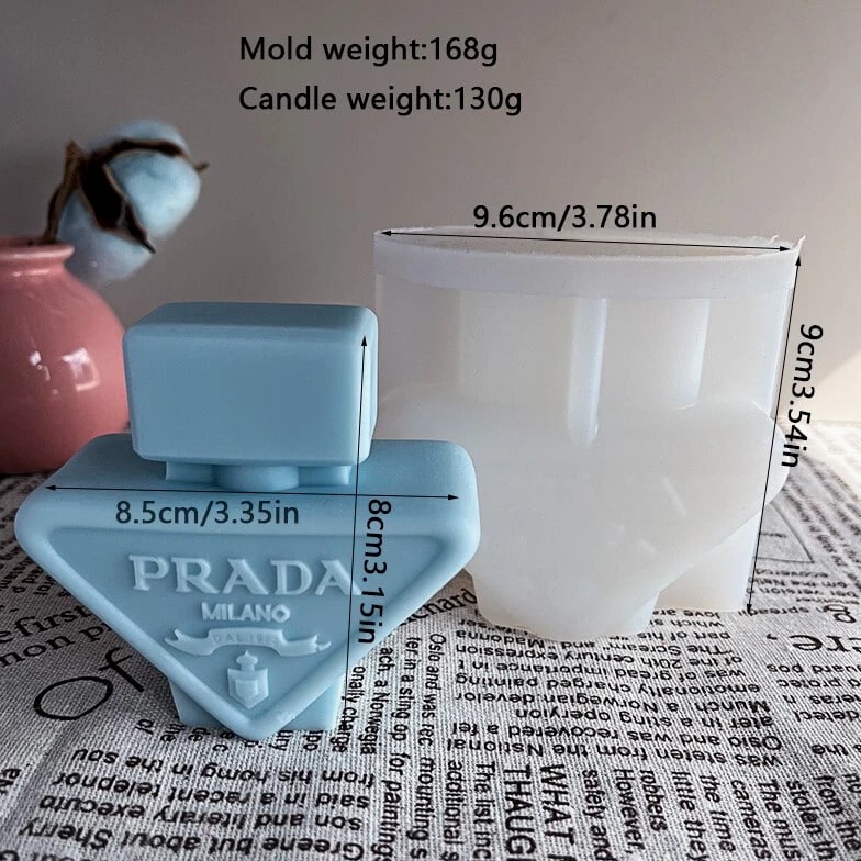 3D Candle Molds Silicone Pillar Soap Perfume Bottle DIY Wax Moulds Holiday Gift