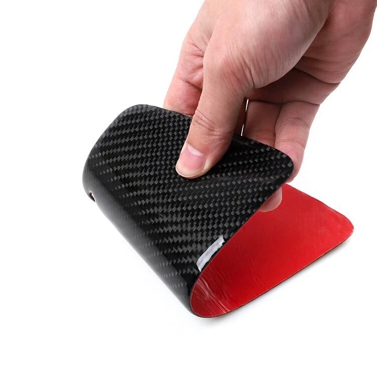 Carbon Fiber Gear Shift Cover Trim For 2012-2015 Fiat 500 Interior