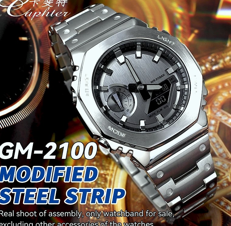 Caphter GM-2100 Metal Watchband Stainless Steel Bracelet