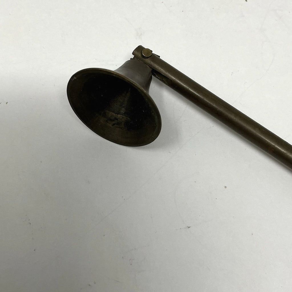 Vintage Brass Candle Snuffer with Wick Pull Antique 18th 19th Century Style