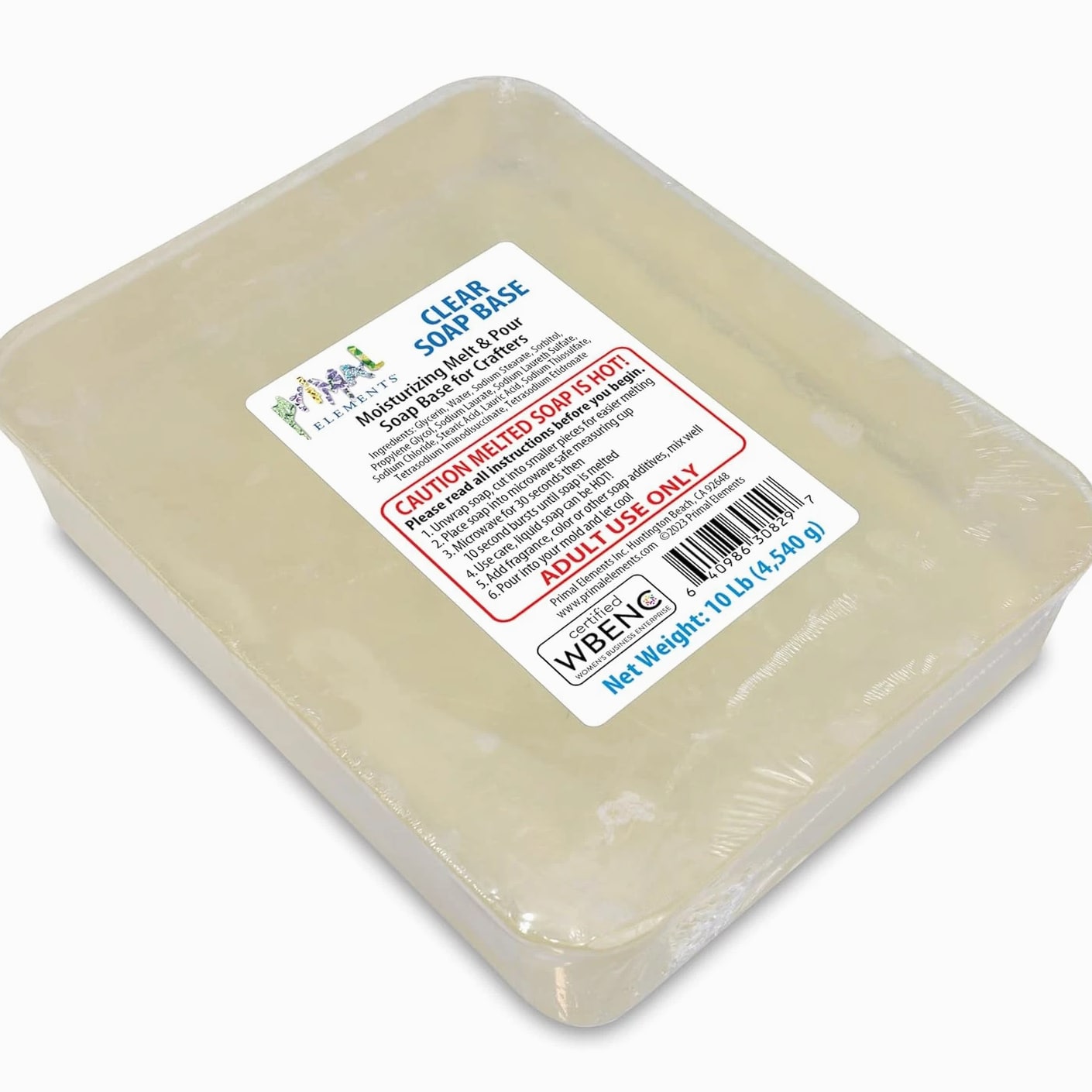 Clear Soap Base - Moisturizing Melt and Pour Glycerin Base for Crafting