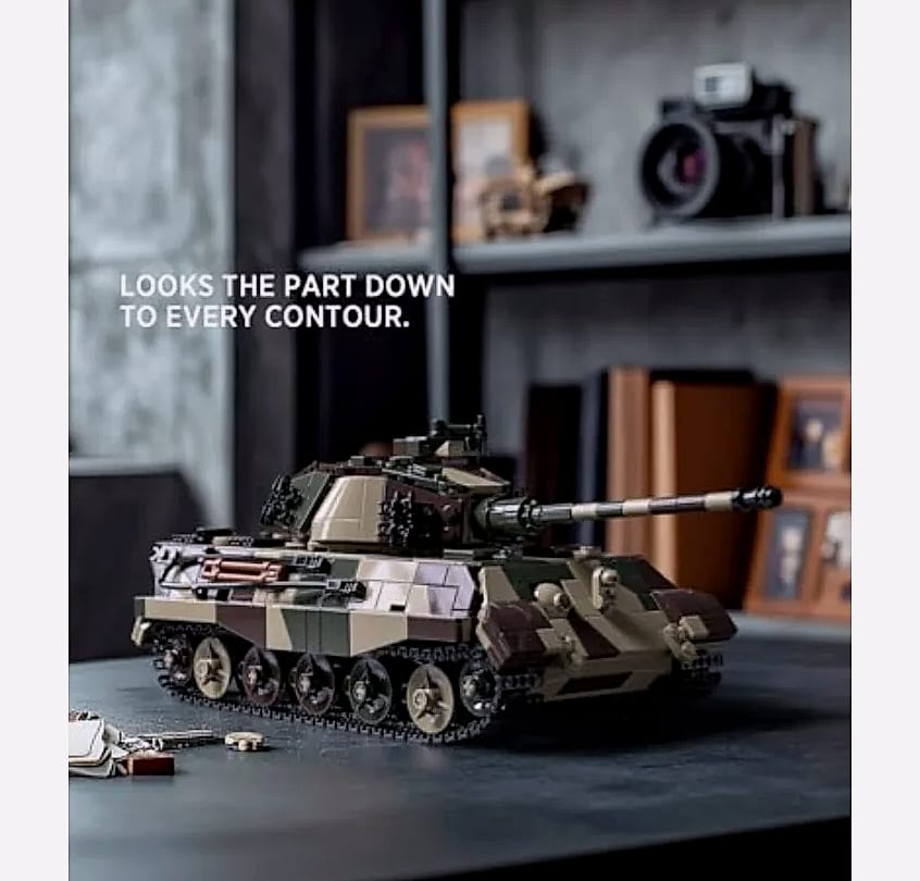 King Tiger Tank WW2 Military Building Set for Adults
