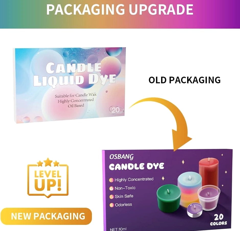 Candle Dye - 20 Colors Liquid Candle Making Dye for DIY Candle Making Supplies Kit