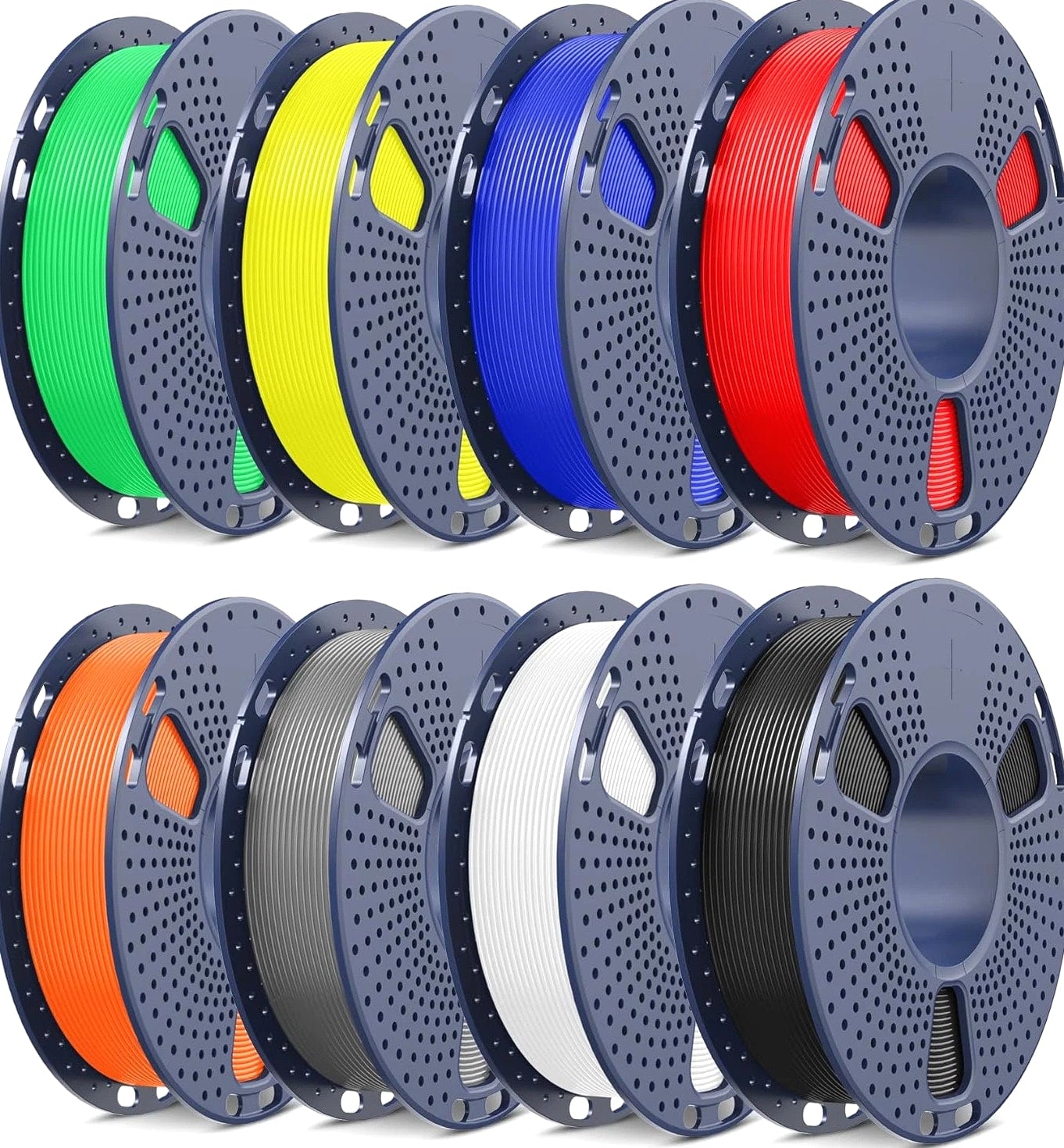 PLA+ 2.0 3D Printer Filament Bundle, Multicolor PLA+ 1.75Mm, Individually Wrapped