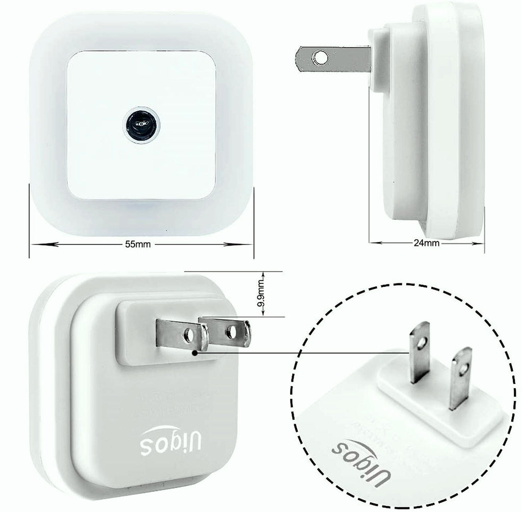 Uigos LED Night Light with Dusk to Dawn Sensor, 6-Pack