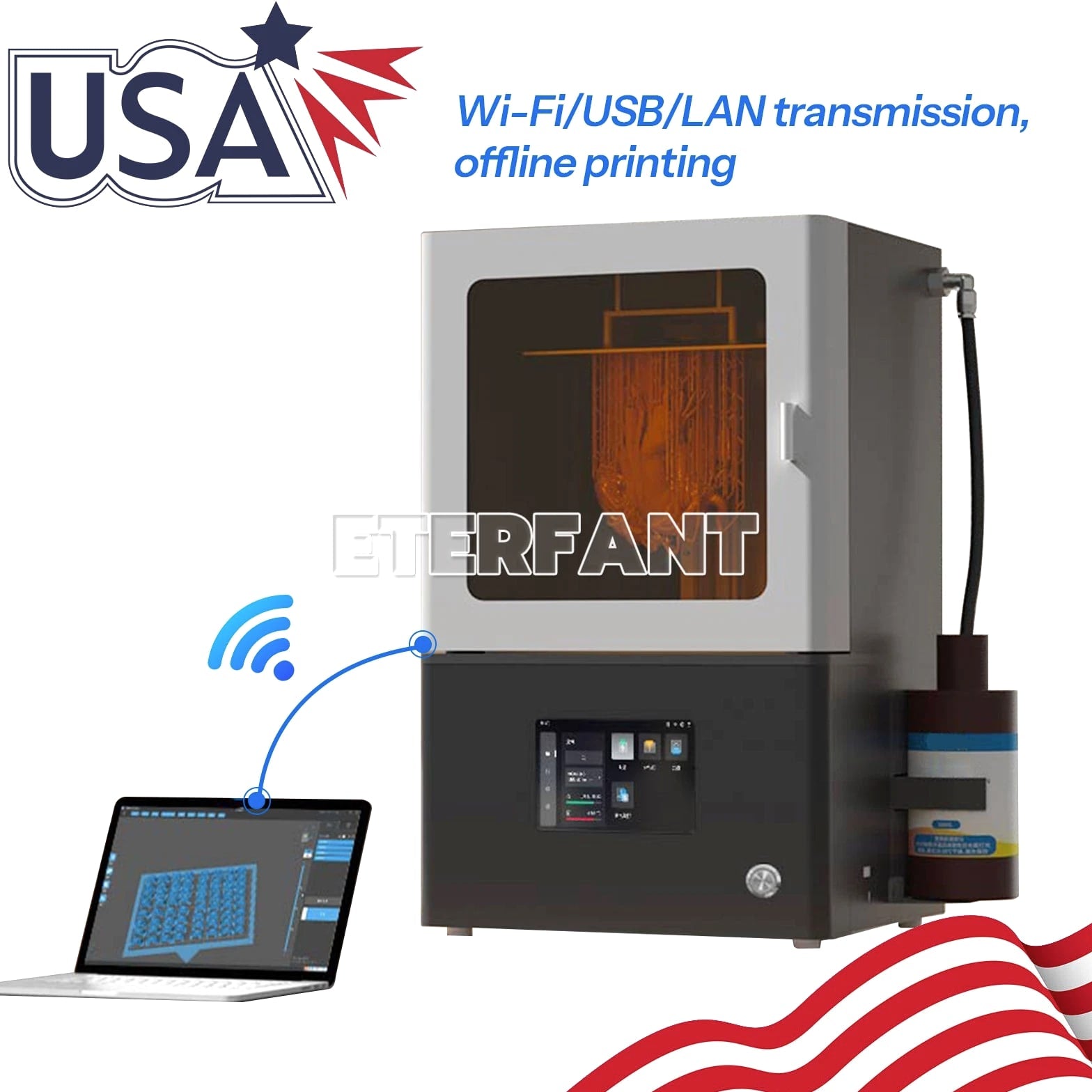 Dental 16K Ultra High Precision UV LCD Resin 3D Printer Industrial LAN/USB/WiFi