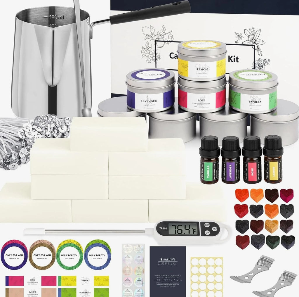 SAEUYVB Candle Making Kit, Complete Candle Making Kit for Adults, DIY Starter Set