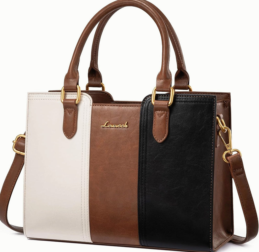 LOVEVOOK Vintage Leather Shoulder Handbag Small Satchel Crossbody Bag