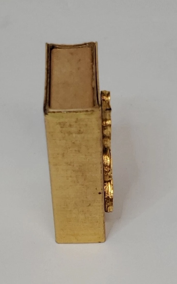 Vintage Butterfly Match Stick Holder Gold 1.75 X 1 inch 1950s