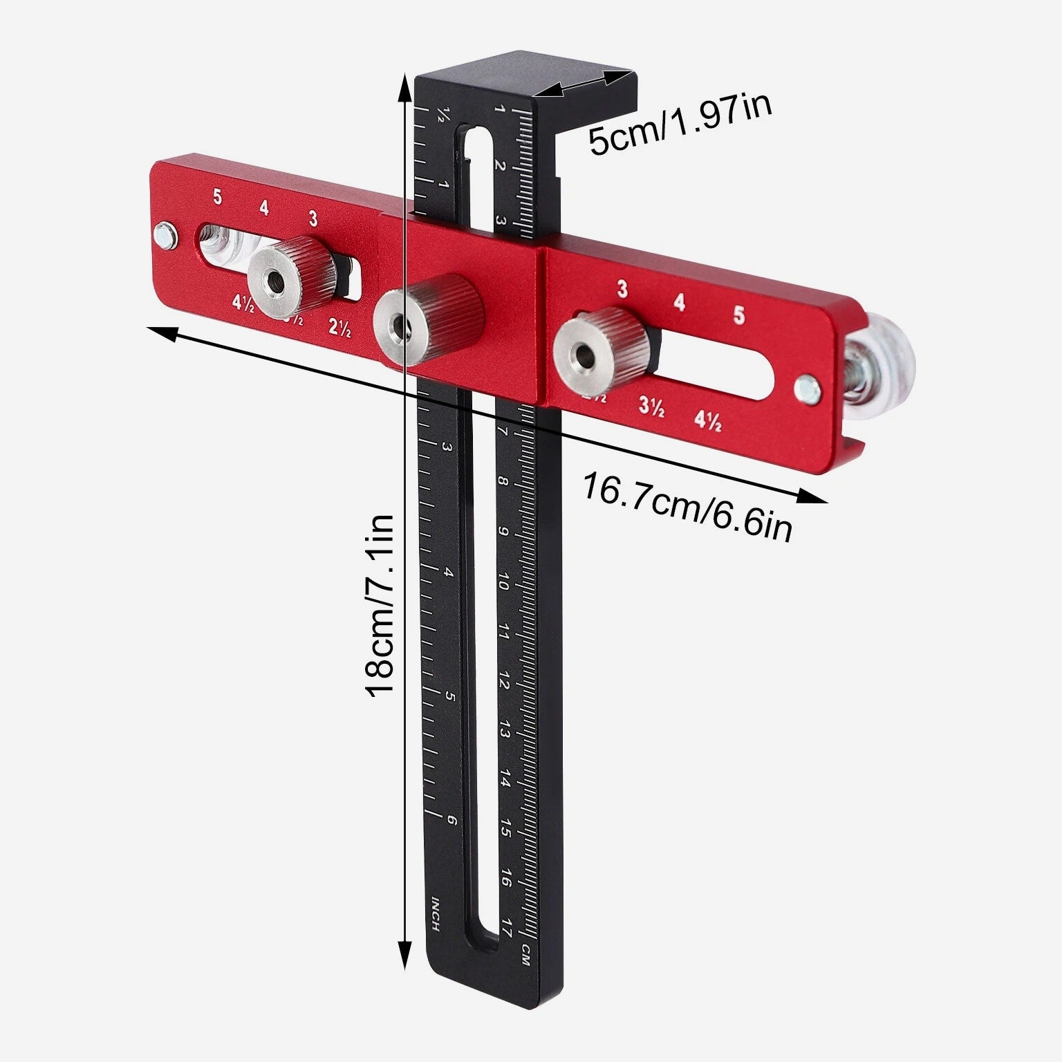 Adjustable Woodworking Drill Guide for Install Cabinet Door Handle Modern New~