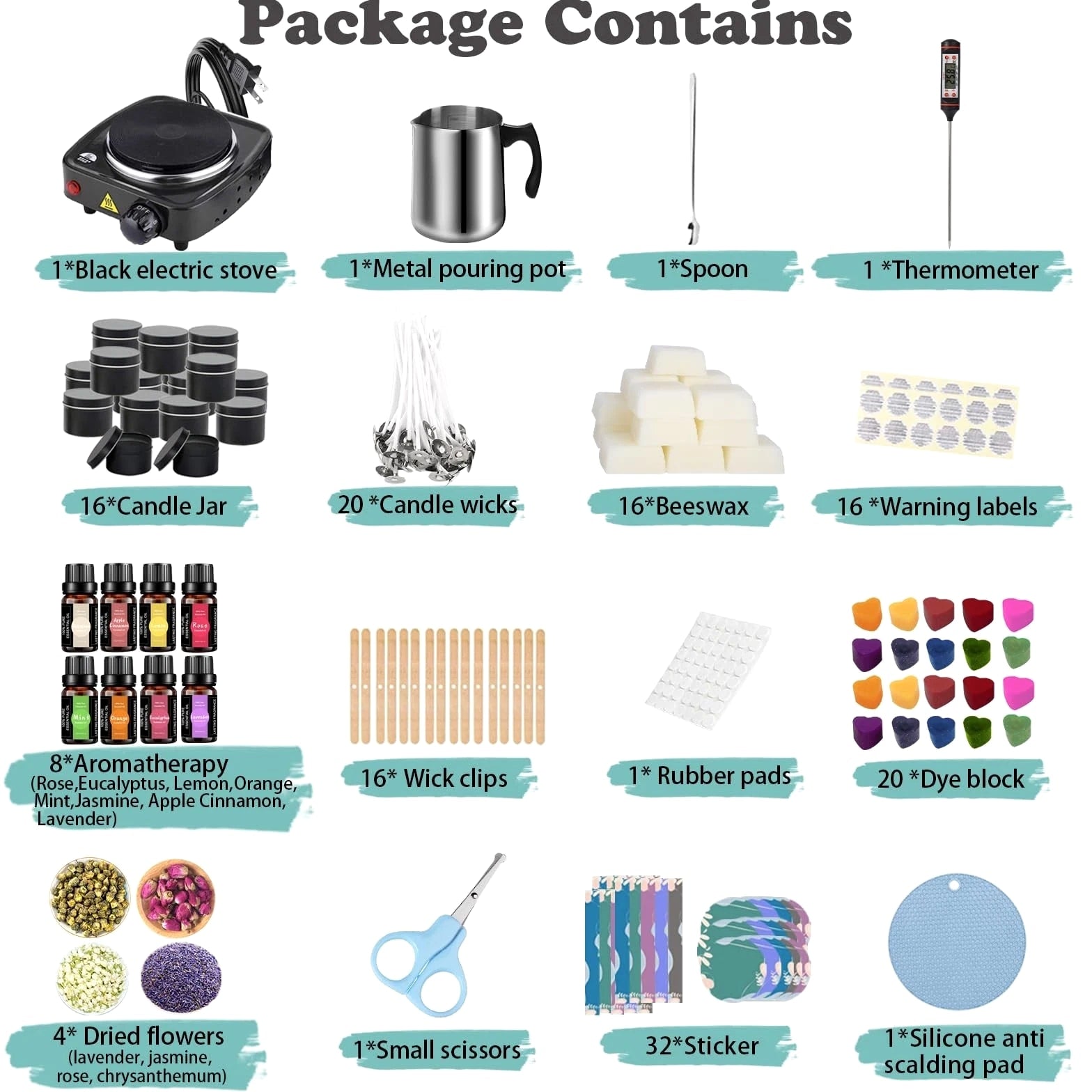Complete Candle Making Kit with Wax Melter, Candle Making Supplies, DIY Arts & Crafts Kit