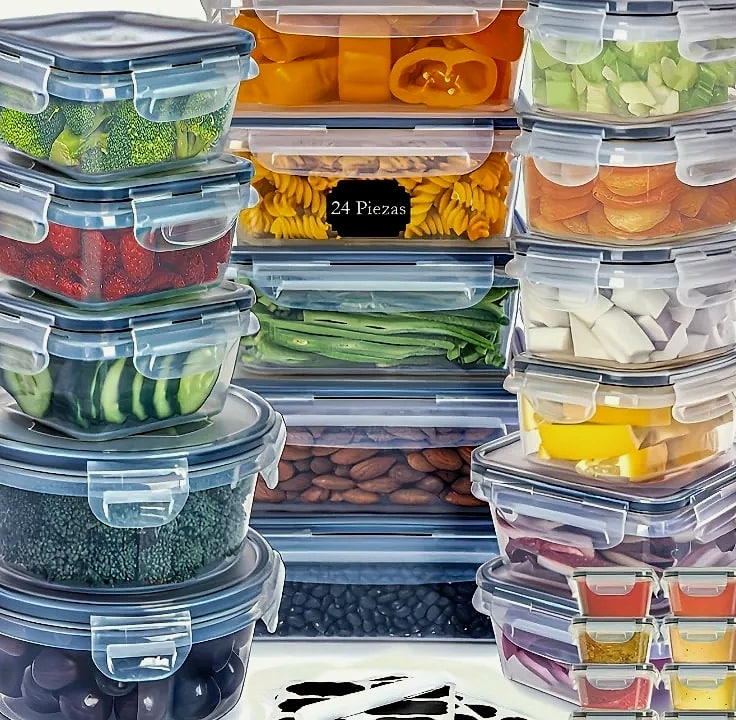 48-Piece BPA-Free Food Storage Container Set with Airtight Lids