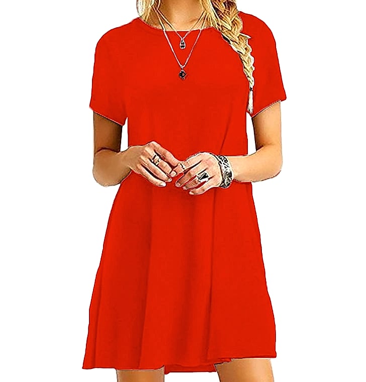 INSTYLISH Women's Casual Print Mini T-Shirt Dress