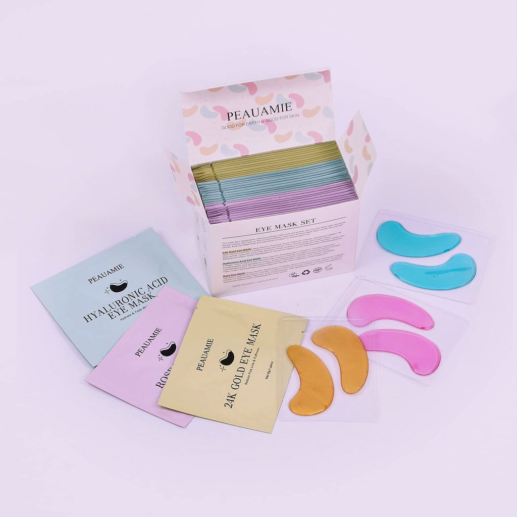 PEAUAMIE Under Eye Patches Gold Hyaluronic Acid 30 Pairs