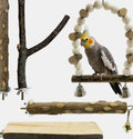 5Pcs Natural Wooden Bird Perch Set – Parrot Perch Toys, Bird Cage Perches, Cage