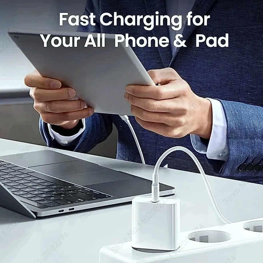 PD 40W Fast Charger with USB-C Cable for iPhone iPad
