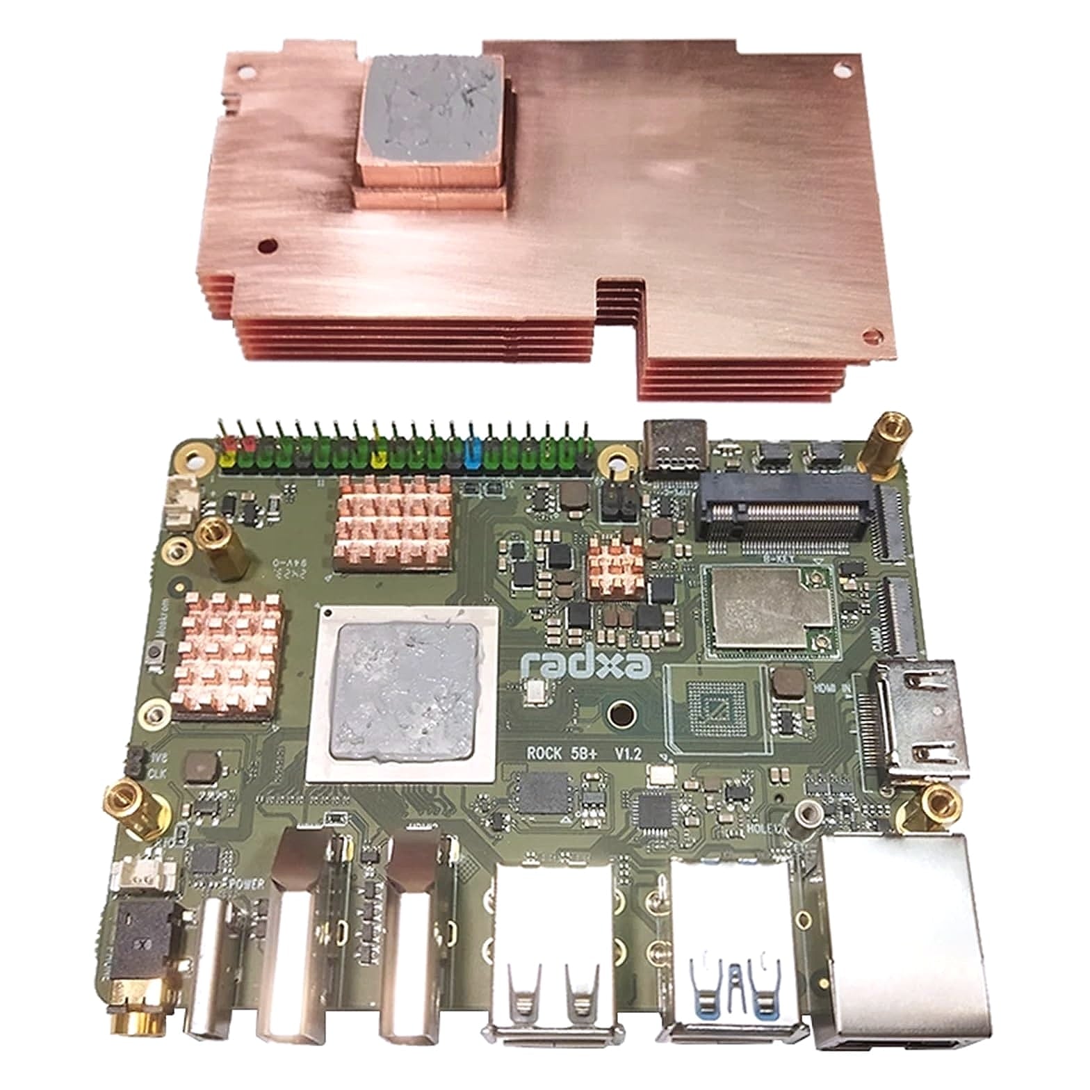 QMZRZVEYT Rock 5B+ Copper Case Active Cooling Radiator