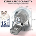Used 95LAuto Self-Cleaning Cat Litter Box, APP Control, Multi-Cat, Safety Sensor