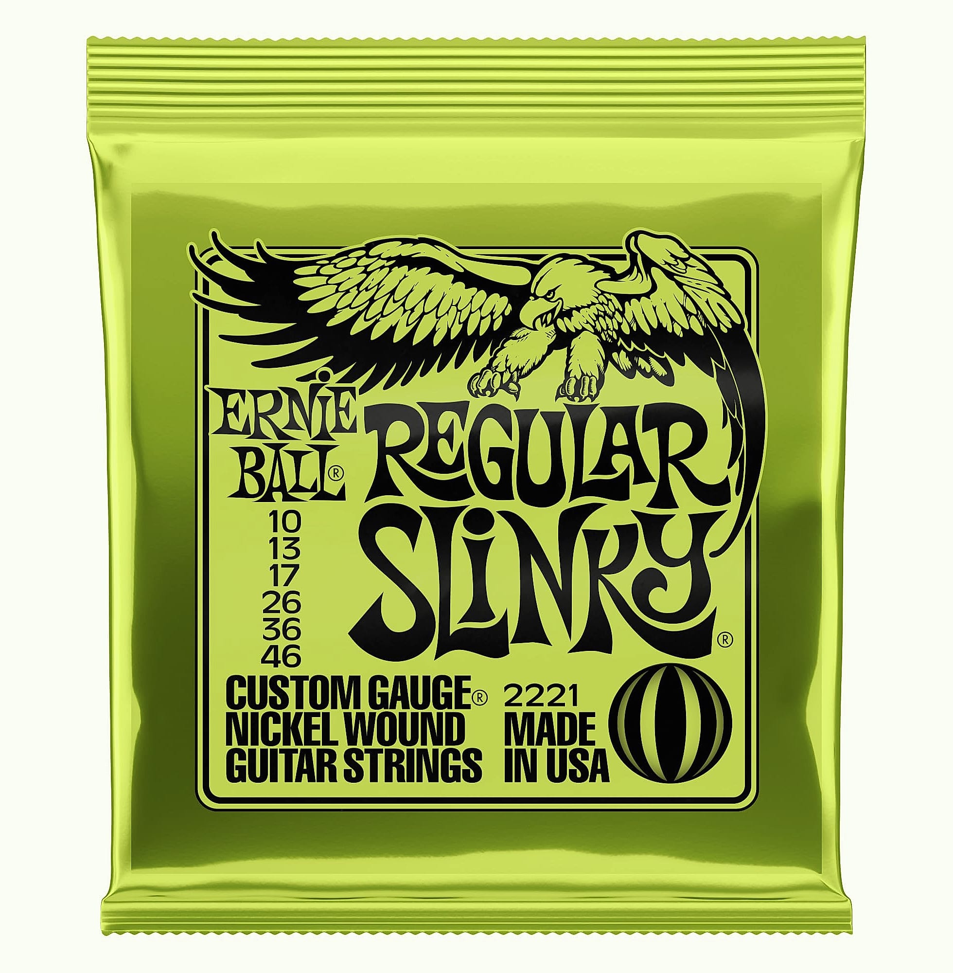Ernie Ball Regular Slinky Nickel Wound Guitar Strings 10-46