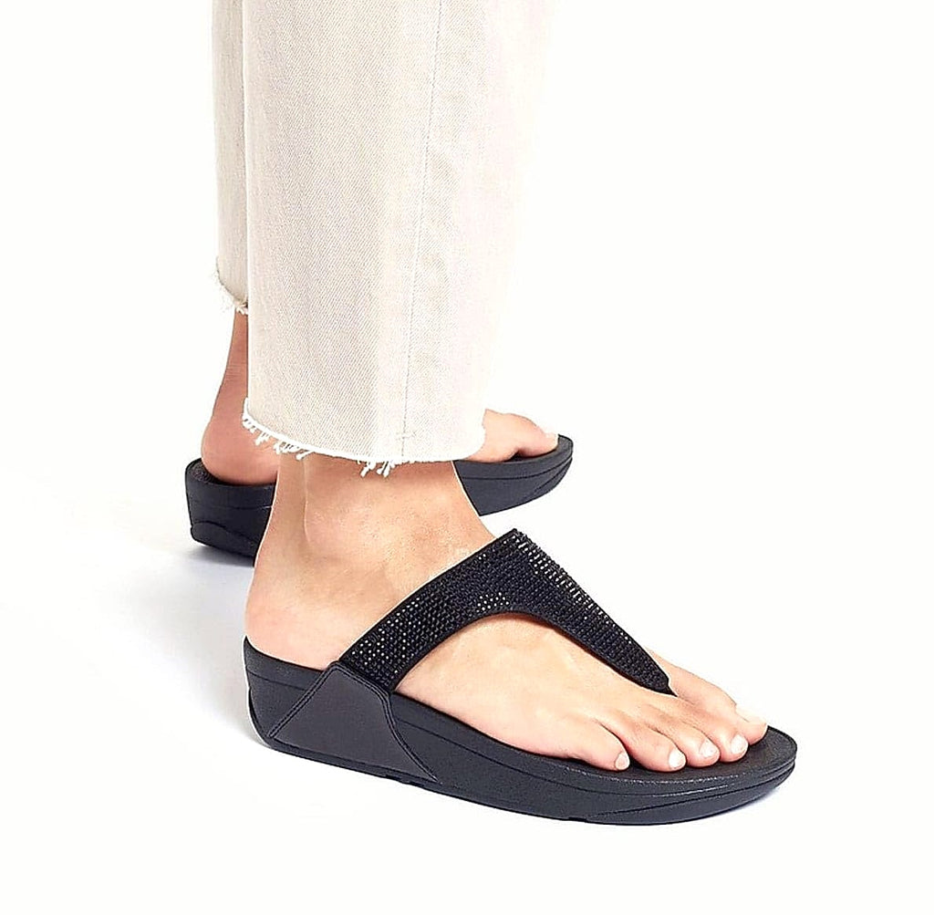 FitFlop Women's Lulu Crystal Toe-Post Sandal
