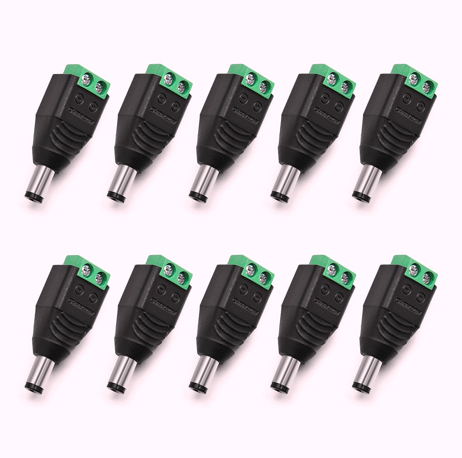 CHANZON 10x Male DC Power Connector 5.5mm x 2.1mm Barrel Jack