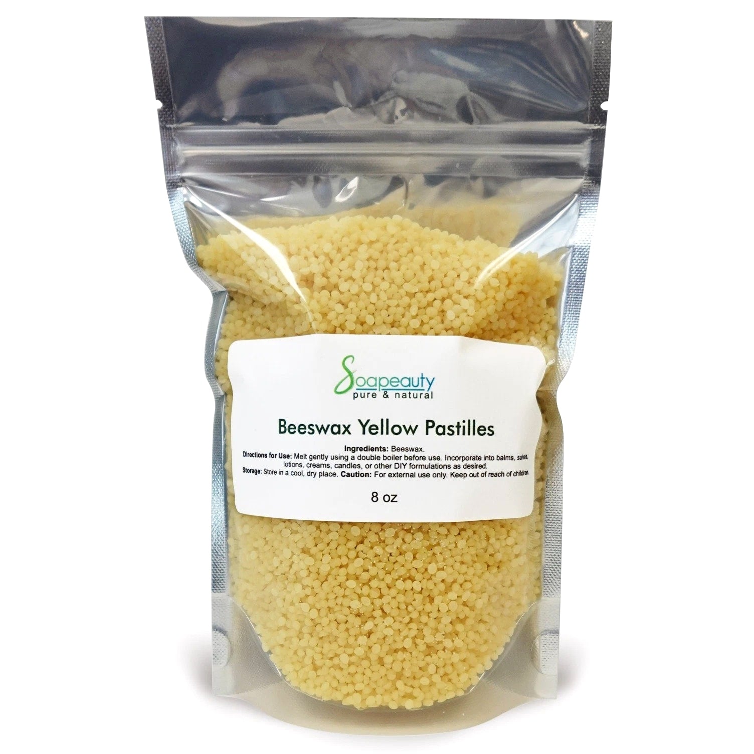 Yellow Beeswax Pastilles Beads - 100% Pure & Natural for Lip Care, Body, Candles