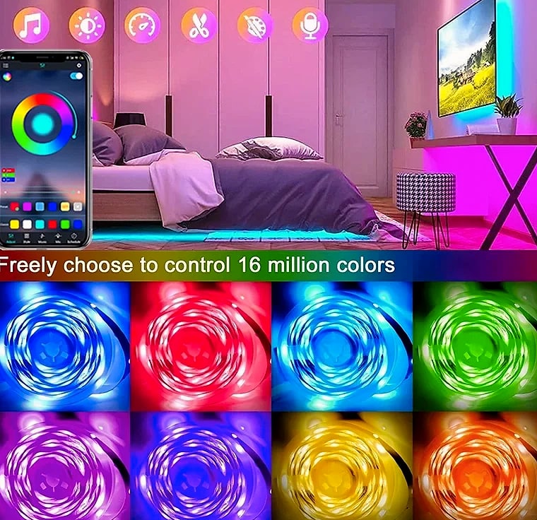 Adiodo USB LED Strip Lights 5050 RGB App Control