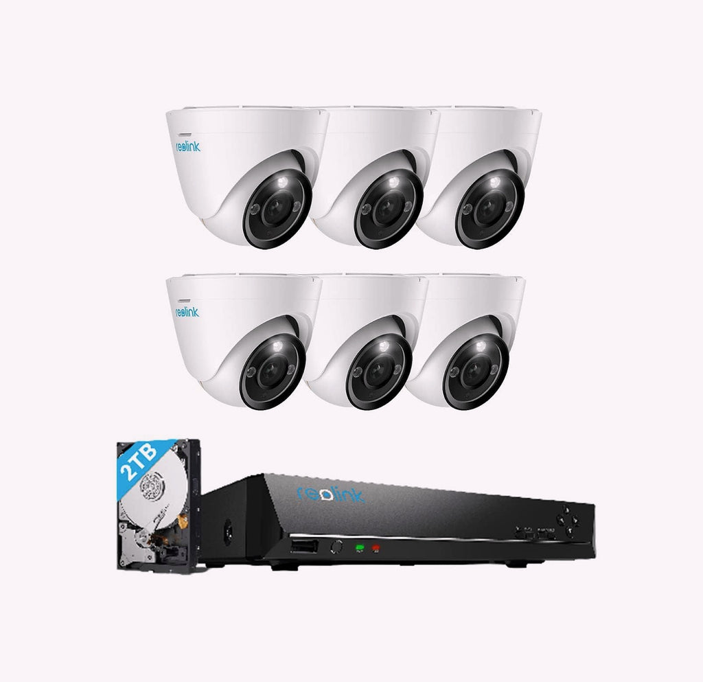 Reolink RLC-1224A 12MP PoE Dome Camera Bundle with 8CH NVR