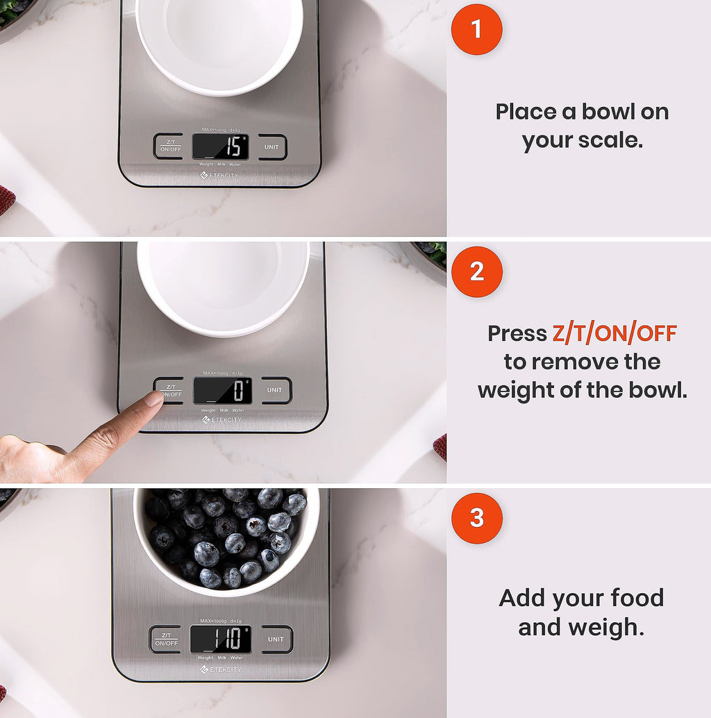 Etekcity Digital Food Scale, 11lb Capacity for Cooking and Baking