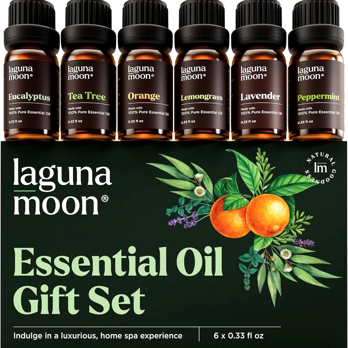 Essential Oils Aromatherapy Set - 6 Pure Oils for Diffusers, Home Care, Candles